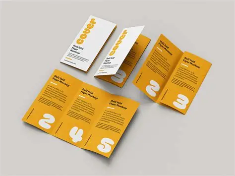 Printed flyers and brochures produced by Neotech Designs